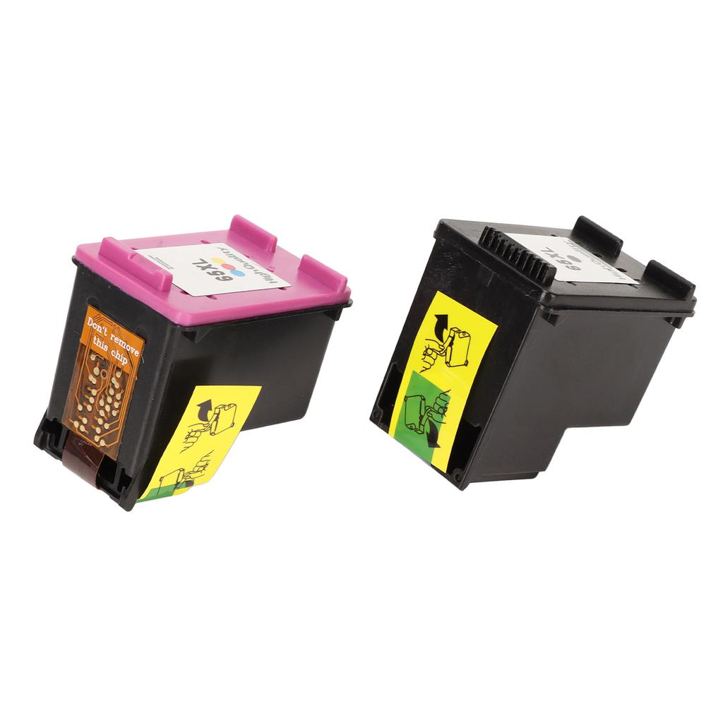 2pcs Black Colored 65XL Ink Cartridges Replacement for HP for Envy 5055 5052 5010 for DeskJet 3755 2600 3752 2652 for