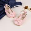 2024 Classic Style Patent Leather Baby Princess Bow Shoes Toddler Shoes
