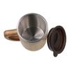 Bamboo Insulated Water Bottle 304 Stainless Steel Travel Cup Thermos Insulated Mug  Coffee