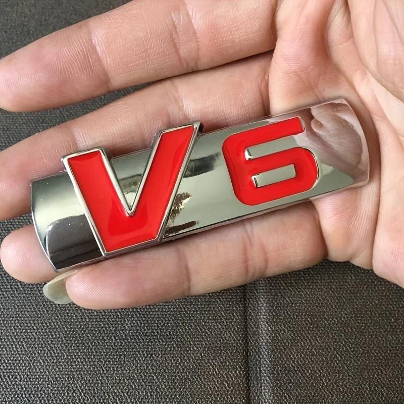 Make Your Car Stand Out with These V6 Logo Car Stickers!