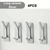 4pcs, No Drilling Required, Adhesive Hook for Clothes,Towels,Bath Towels, Bathrobes, Hats, Keys, Hooks, Bathroom, Toilet, Bedroom, Dormitory, Kitchen