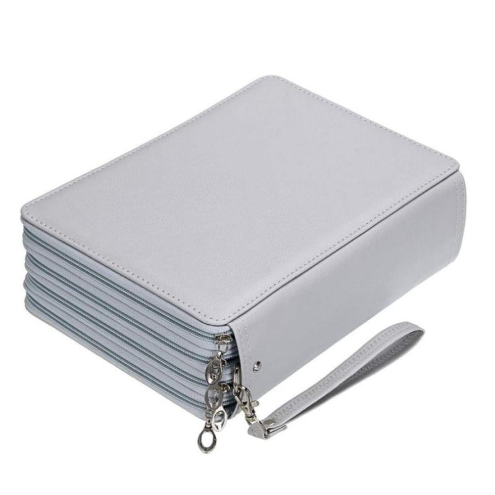 200 Löcher Bunte Bleistifte Aufbewahrungstasche 5 Schichten Tragbar Große Kapazität Etui Halter Schreibwaren PU Leder Schüler Federmäppchen