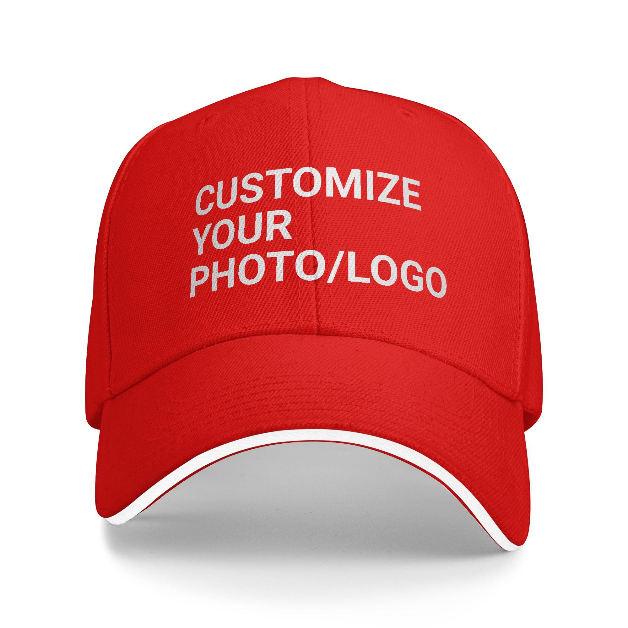 Custom Baseball Caps Adjustable Print Hat Custom Logo Unisexs Cap Hip Hop Snapback DIY Team Logo Designer Baseball Caps One Size