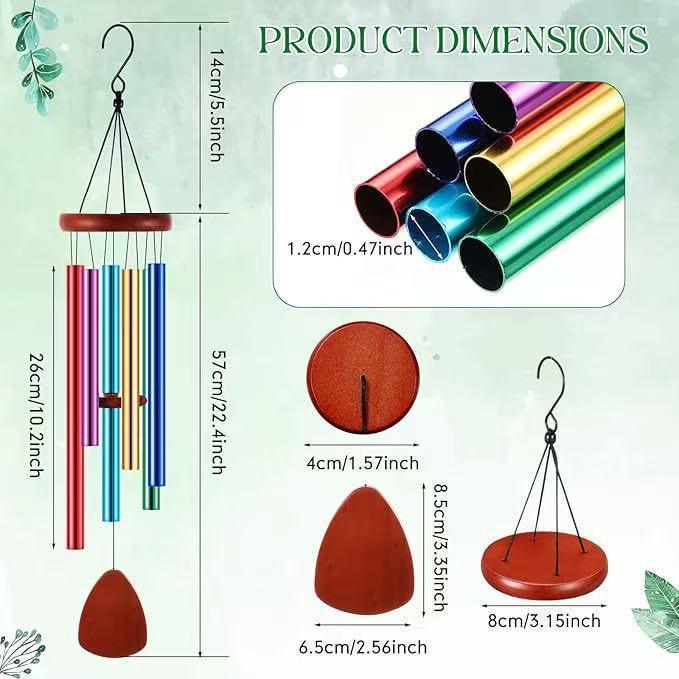 37in Classic Metal Wind Chime - Memorial & Outdoor Decoration Gift