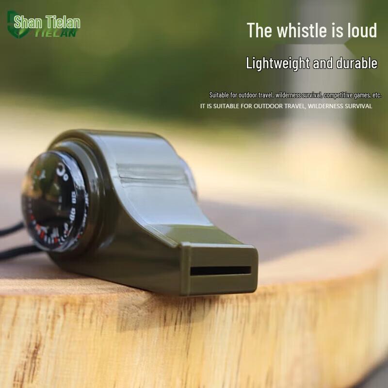 Outdoor 3-in-1 Survival Whistle with Compass and Thermometer