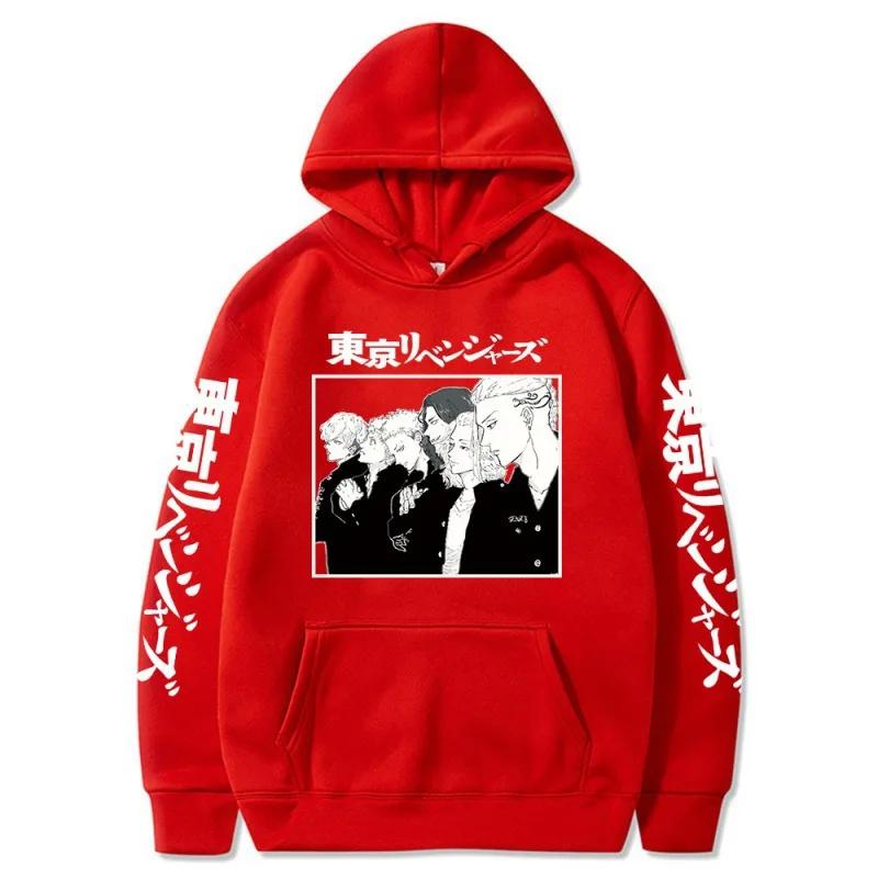 Anime Tokyo Revengers Mikey Printed Hooded Autumn Fleece Comfortable Hoodies Plus Size Sweatshirt Harajuku Streetwear