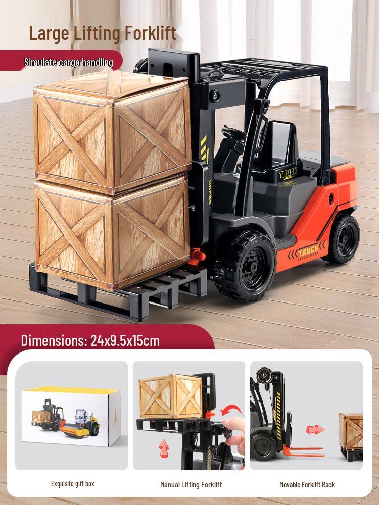 Extra Large Alloy Engineering Toy: Roller, Excavator, Bulldozer, Loader for Boys Aged 2-3 Years