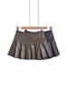 Sweet & Cool Retro High-Waisted PU Leather Pleated Mini Skirt - Women's Slimming A-Line Style
