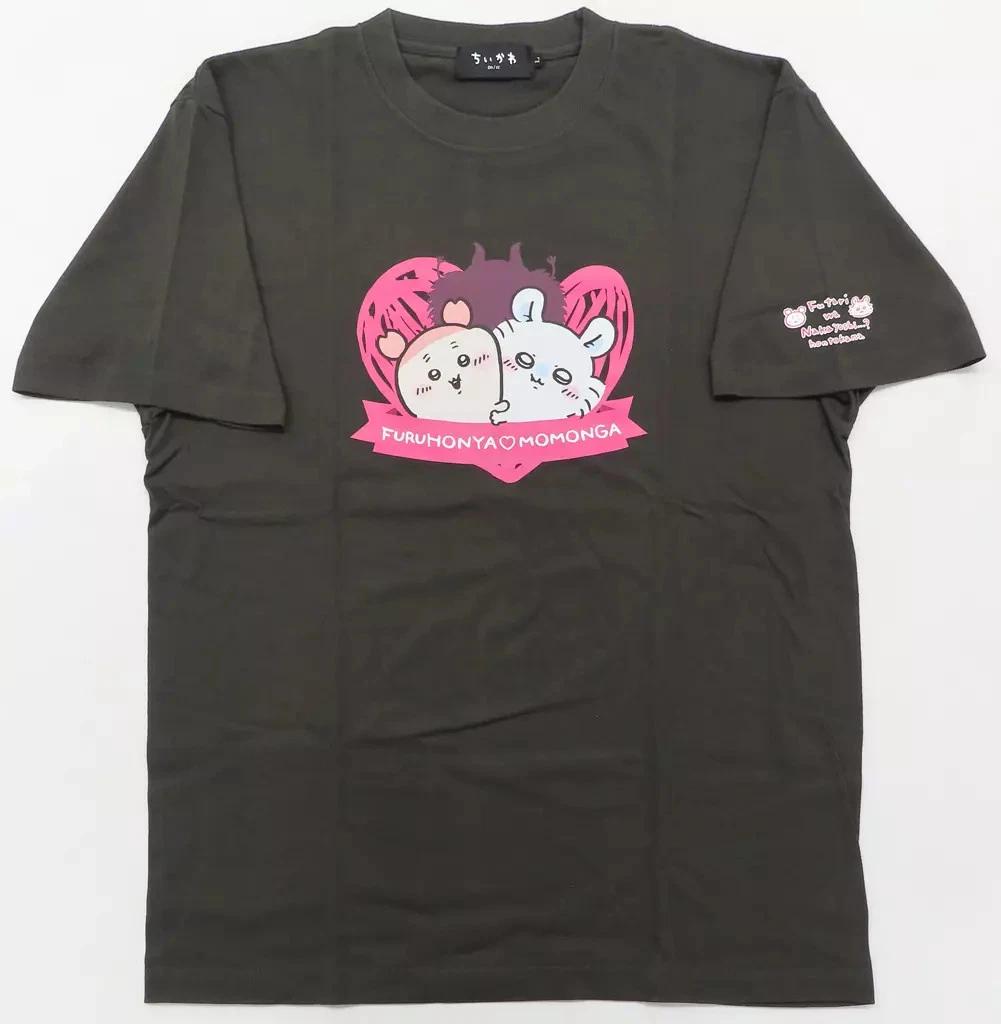 Momonga & Furuhonya Friends T-shirt Black XL Chiikawa Restaurant Fair S