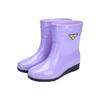Medium Tube Rain Shoes Women's Water Skiing Shoes Water Glue Shoes Fashion Rain Boots Wear Winter Warm Women's Water Boots Overshoes