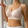 Women Wireless Seamless Soft Support Push Up Gathering Shaping Daily Bra