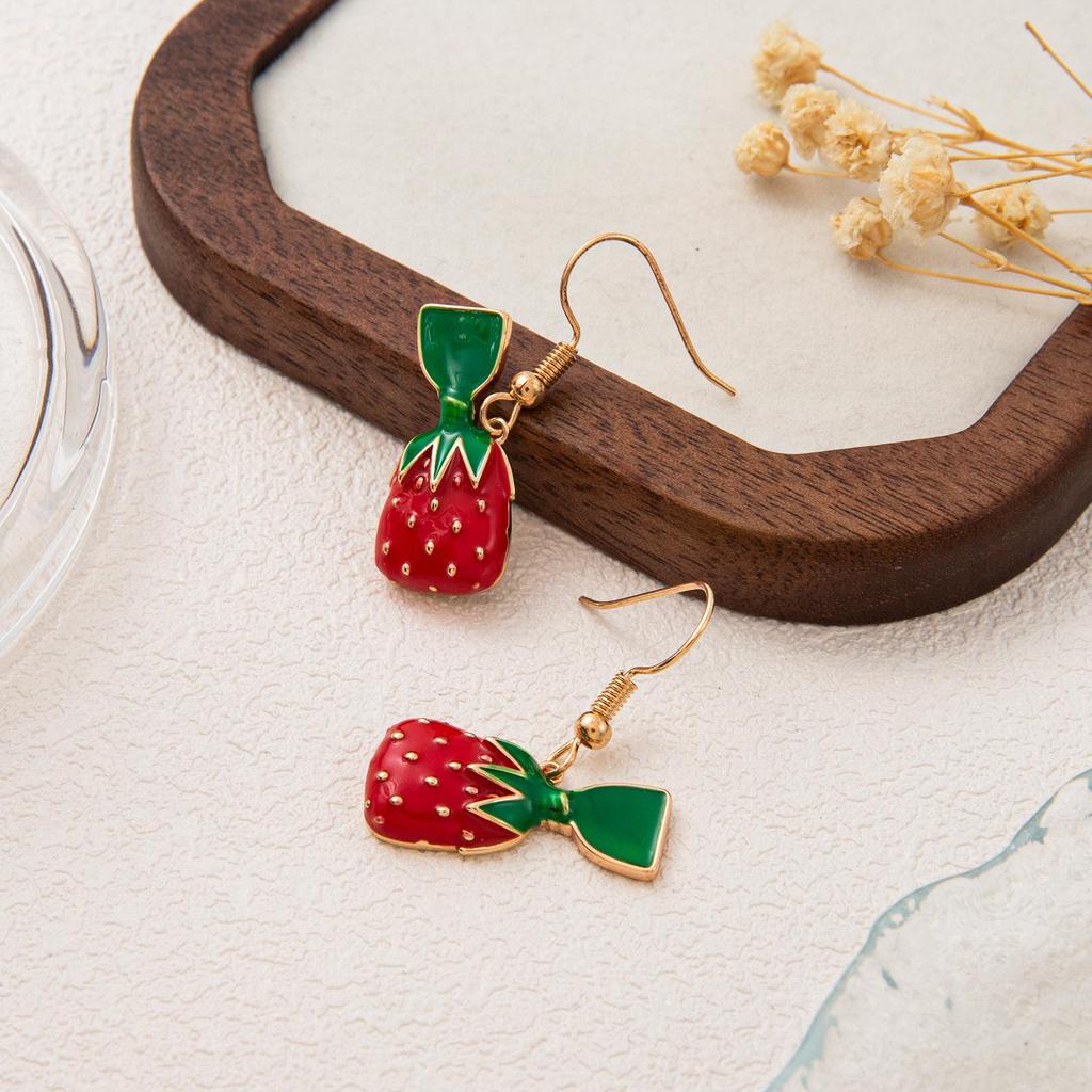 Autumn Fruit Gold-Plated Earrings - Trendy European American Style