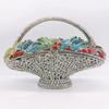 WHTUOHENG Crystal Flower Basket Clutch Bag Rhinestone Evening Party Minaudiere Luxury Diamond Prom Bag for Women Dinner Banquet