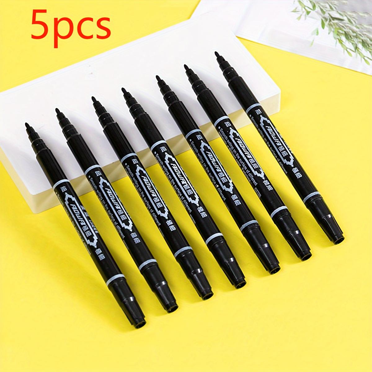 

5 pieces, double-headed marker, back to school, school supplies, cute stationery, school colors, marker, stationery, writing pen