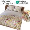 Florina - Satin Bedding Set - White with Pastels - Flowers - 220X200 Cm