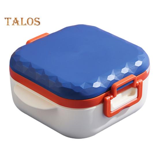 

Ланч-бокс Bento Box с 3 отделениями, герметичный, 900 мл, контейнеры для еды, стаканчики для торта, для взрослых, детей, малышей темно-синий