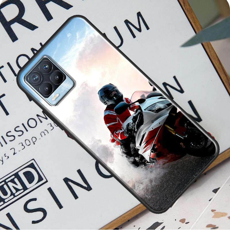 Moto Cross Motorrad Sport Hülle Für Realme C21 C11 C15 GT Neo2 Master 8 Pro 8i OnePlus 9 Pro 8T 9R Nord2 Coque Cover