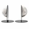Round Bookends with Marble Sphere Modern Bookend Set Heavy Duty for Reading Nook