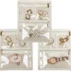 Travel Jewelry Organizer Bag Transparent Zippered Velvet Pouch Earring Ring Necklace Storage Case with Detachable Pages