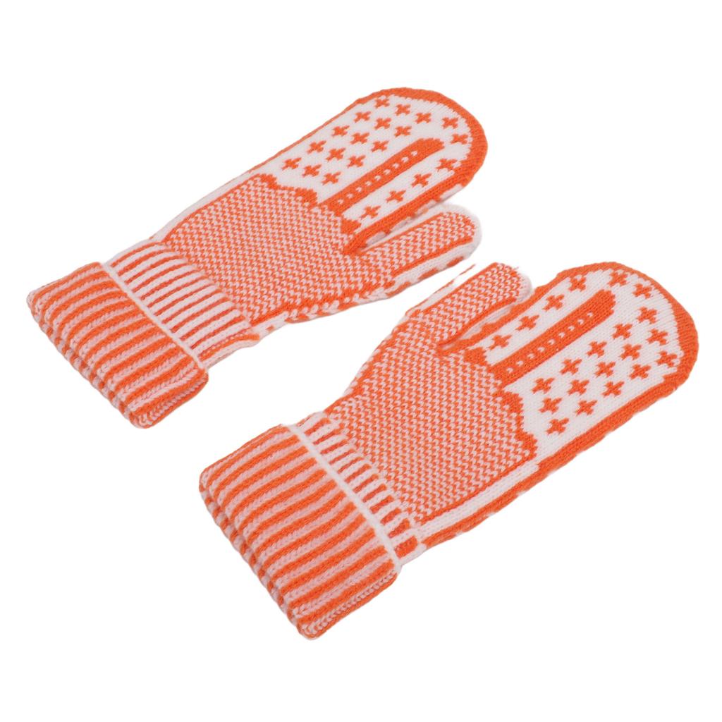 Funny Knitted Gloves, Thick Double Layer Warm Winter Mittens with   Middle Finger Design, for Adults Holiday Gifts and Outdoor Activities