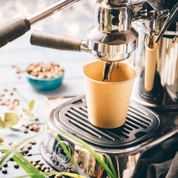 Gobelets jetables - BIOZOYG - écologique en papier - 300ml - marron non blanchi