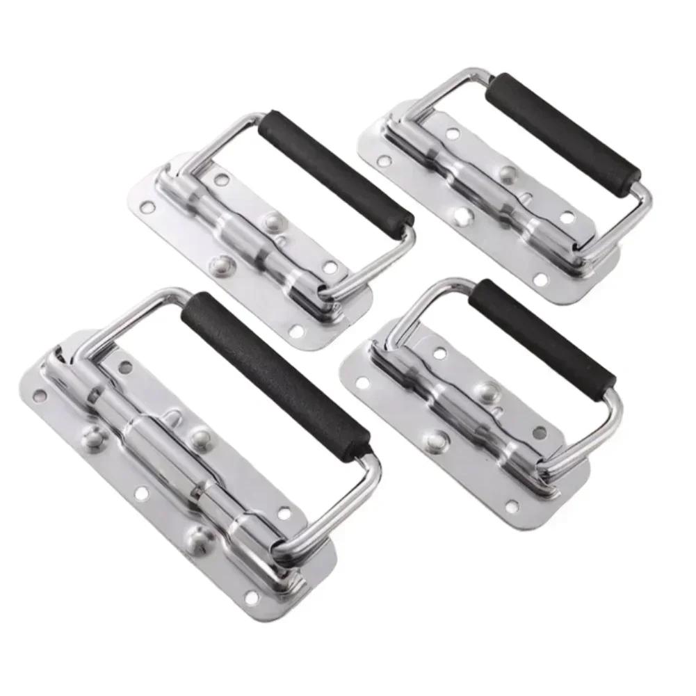 Spring Pull Handle Made from 304 Stainless Steel for Tool Boxes Cabinets Featuring Automatic Rebound Mechanism
