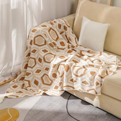 Pc Ultra-Soft Warm Knitted Throw Blanket, Contemporary Geometric-Pattern,Versatile for Bed, Sofa, Chair, Outdoor Picnic, Travel