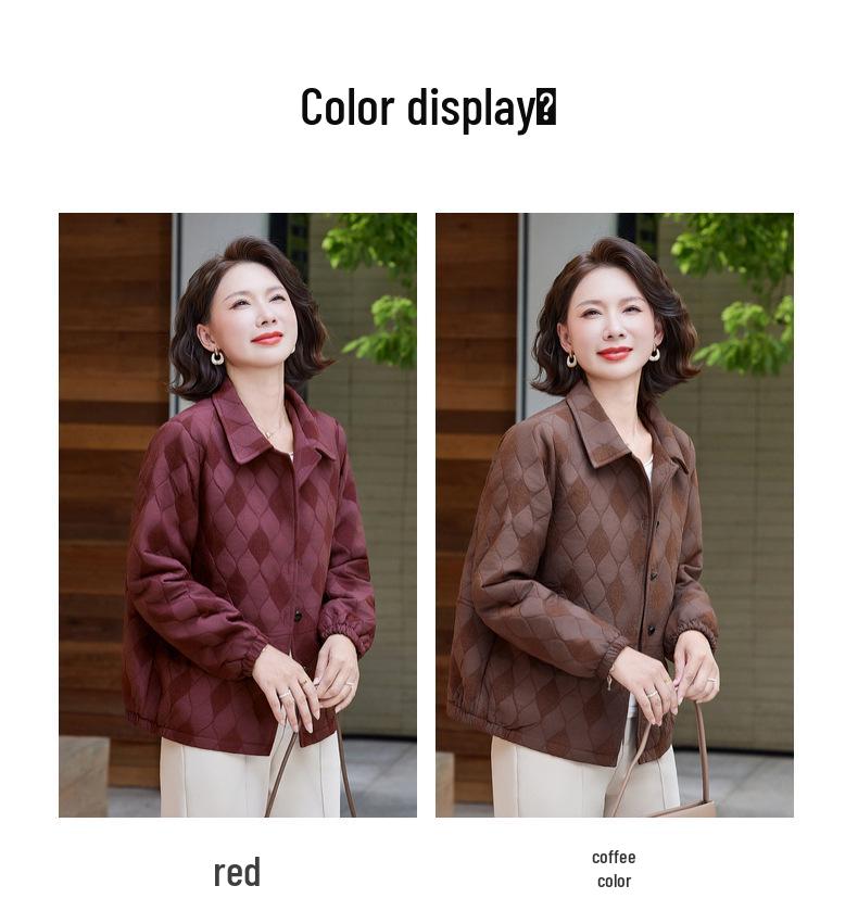 Autumn-Lapel Casual Jacket: Age-Reducing Fashion for Middle-aged and Elderly Women