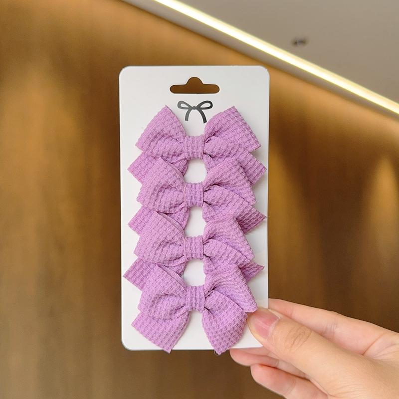 

4 шт. Мягкие хлопковые заколки-банты для волос для девочек, милый клетчатый дизайн, заколка-зажим для волос, деликатные заколки-невидимки, кавайные детские аксессуары