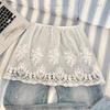 High Waist Lace Underskirt Slips Flower Mesh Underskirt Slips Dress Safety Skirt Petticoat Girls