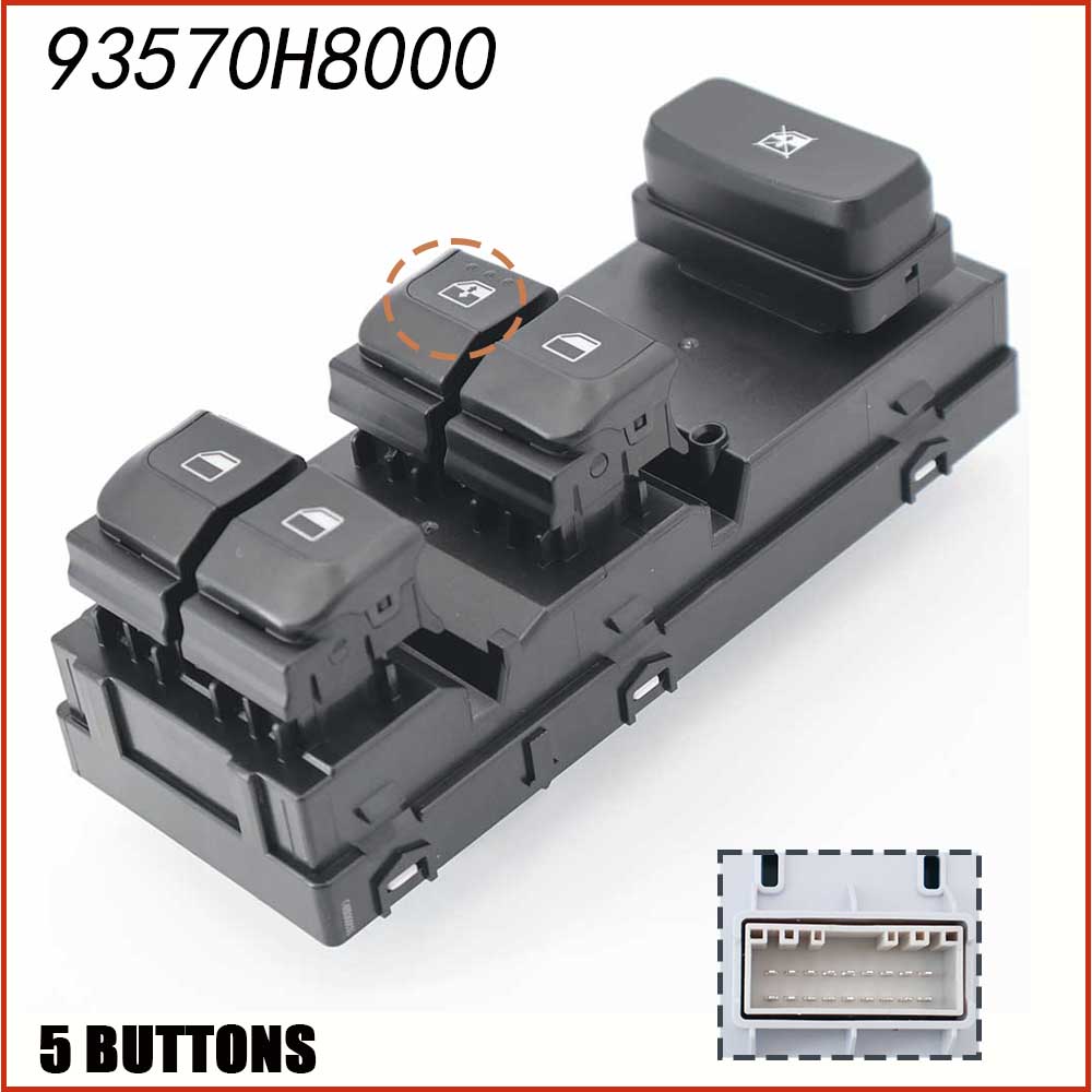 93570-H8000 for KIA RIO 2018 2019 2010 2011 2022 KIA STONIC Driver Power Window Switch car door closers Interior Spare Parts