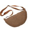 Forest Lazy Style Crossbody Bag Bohemian Handmade Grass Woven Bag Leisure Vacation Beach Women's Woven Dumpling Handbag New