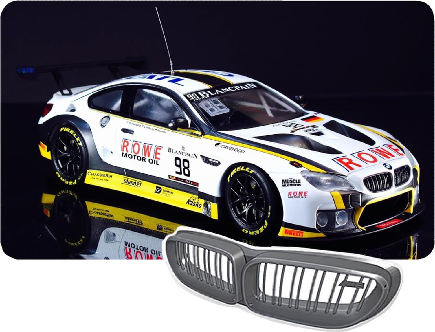 

PLATZ/NUNU 1/24 Scale BMW M6 GT3 2016 Spa 24 Hours Race Winner with 3D Printed Front Grille, Plastic Model Kit PN24001HE (Automobile)