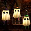 Fantômes Suspendus d'Halloween, Décorations d'Halloween Fantômes Suspendus d'Extérieur avec Chapeau de Sorcière pour Cour Patio Jardin Arbre Extérieur