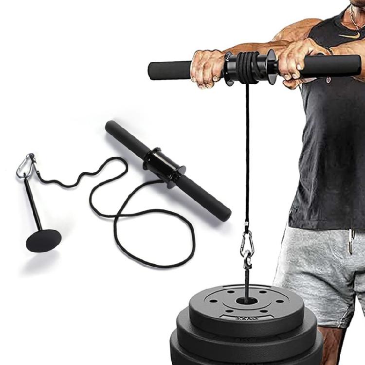 Wrist Forearm Trainer Arm Muscle Strength Trainer Exerciser Roller with Hand Grip Fitness Equipment Home Weight Fighting