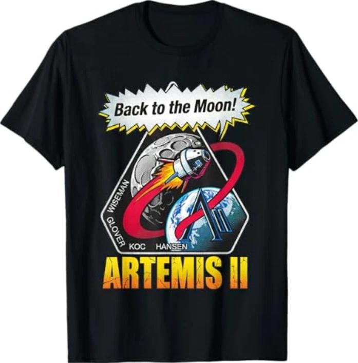 Artemis Ii Back To The Moon Retro Space Art Tshirt S