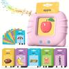 Montessori Play School: Interactive talking card toy for ages 0-3 with 224 bilingual visual word cards and sensory learning materials.