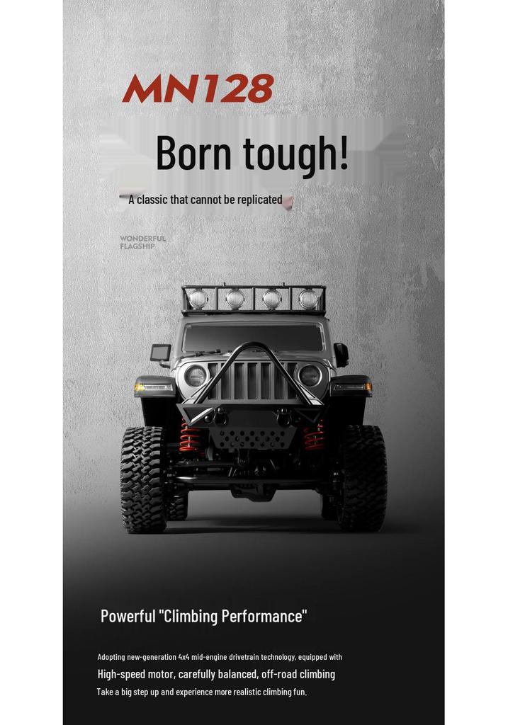 MN128 1:12 Scale RC Wrangler: 4WD Off-Road Climbing Car