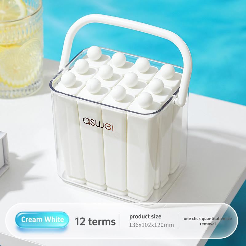 Food Grade Silicone I Pop Mold Easy Release Long I Tray With Lid Household DIY Popsicle Jelly Frozen Dessert Making Tool