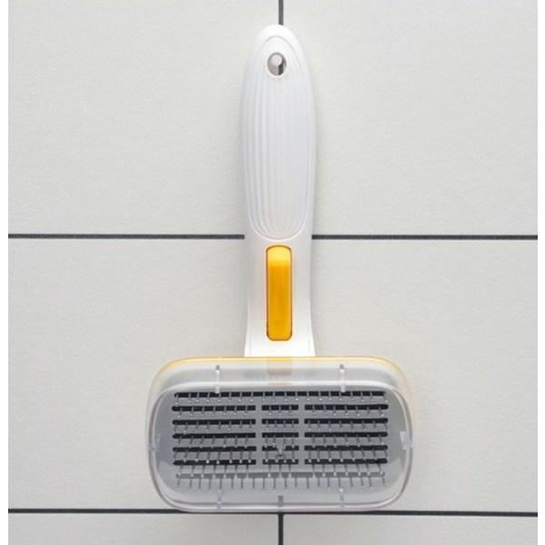 Dangle pet hair removal one-touch brush K04, C type (yellow + purple..., 1 piece), Korean pet shampoo