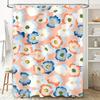 Charming Floral Printed Shower Curtain Waterproof Bathroom Decor for Home Decoration