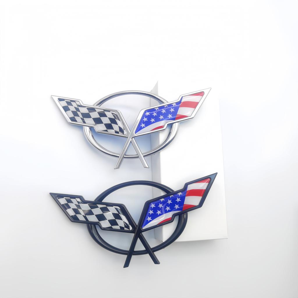 1Pc Car Front Hood/ Rear Trunk/ Side Fender Emblem Badge Sticker Decal for Corvette Camaro Cruze Malibu