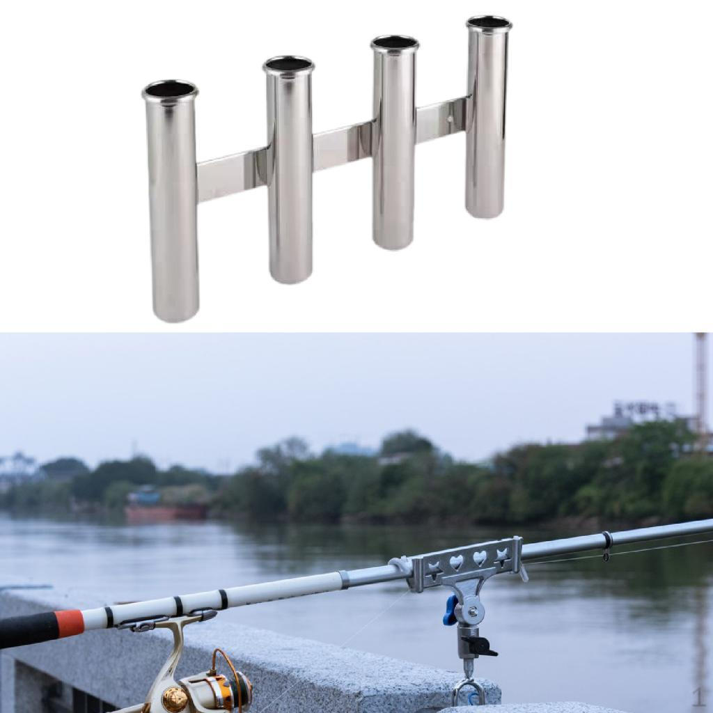 4 Tube Fishing Rod Holder Pole Bracket Rack For Boat Marine Kayak