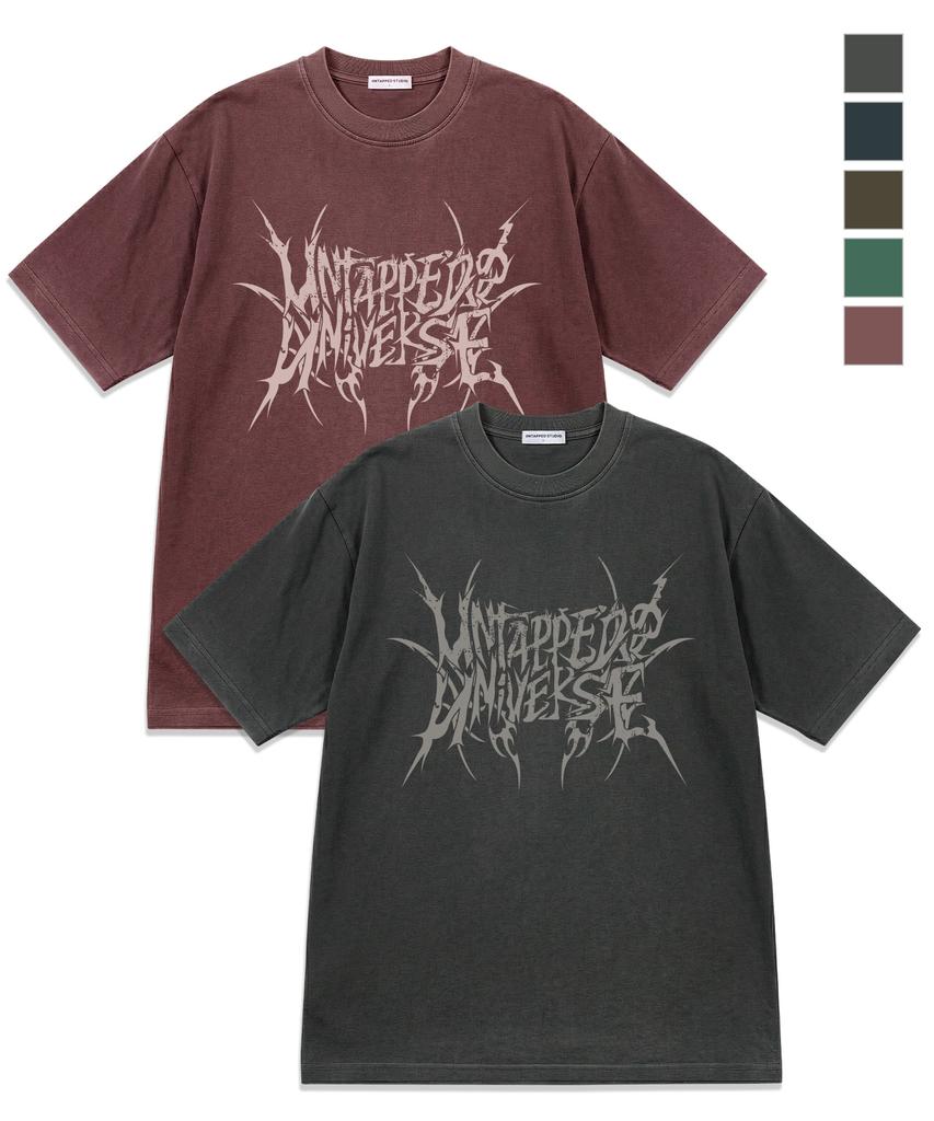 UNTAPPED STUDIO Neo Spike Pigment Oversized Short Sleeve T-Shirt 5 Colors
