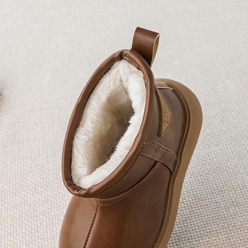 Children's snow boots fur integrated new Kapibara waterproof and non-slip girls cotton shoes boys thickened snow cotton