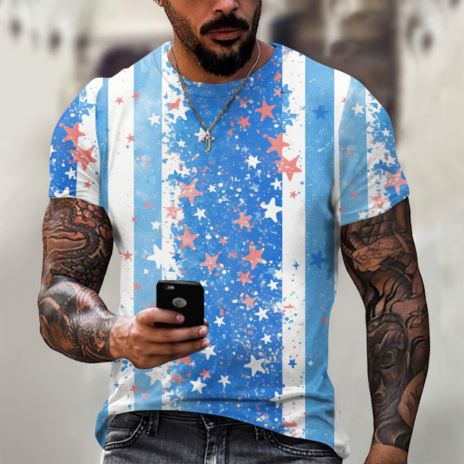 

Чоловіча модна футболка, вуличний повсякденний одяг з коротким рукавом L