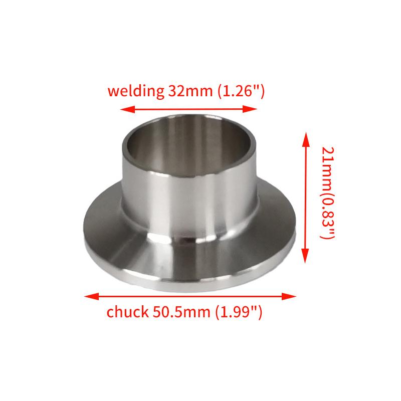 Welding Pipe Sanitary Fitting Weld Clamp Ferrule Fits Clamp Stainless Steel 304