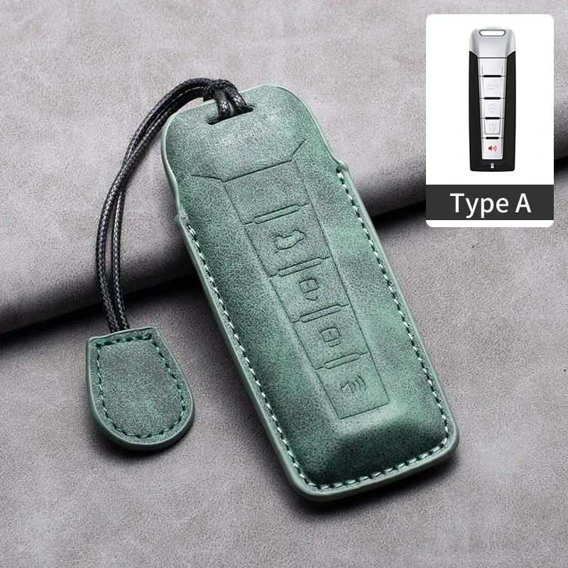 Car Remote Key Case Cover For Great Wall Gwm Wey Coffee01 Coffee02 Wey-X Wey-S Wey-Gt Vv7 Gt8 Leather Key Fob Keychain