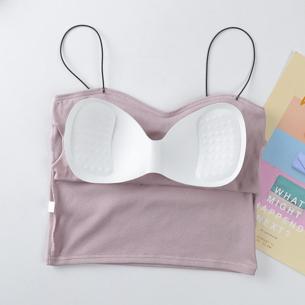 Canottiera in Cotone Confezionata Singolarmente – Senza Ferretto, Design Ragazza Dipinto ad Olio, Sexy Capospalla Tinta Unita per Donna