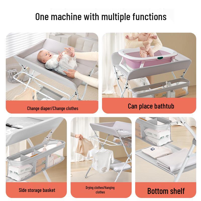 Portable Baby Changing Table: Multifunctional, Foldable & Washable for Diaper Changes and Massages